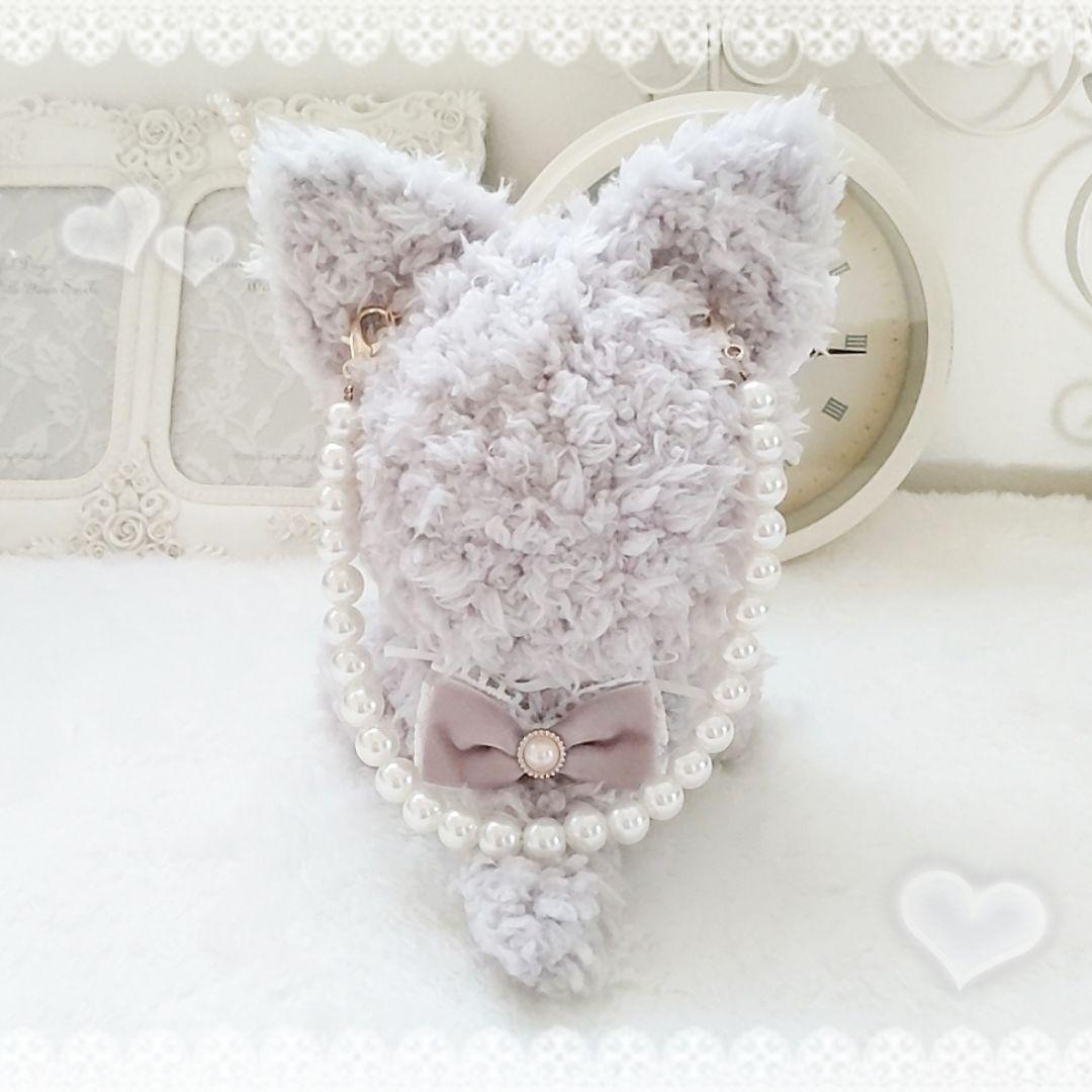 11〜12cmぬい服 薄紫のお座り猫ちゃん着ぐるみ にとたん ちび