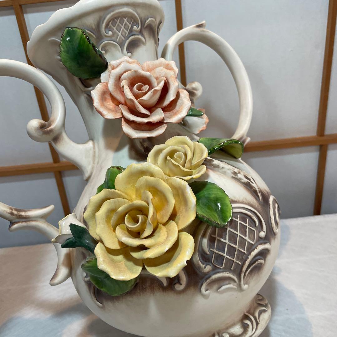 明治 焼き物 レトロ 徳利 花瓶 養蚕焼?