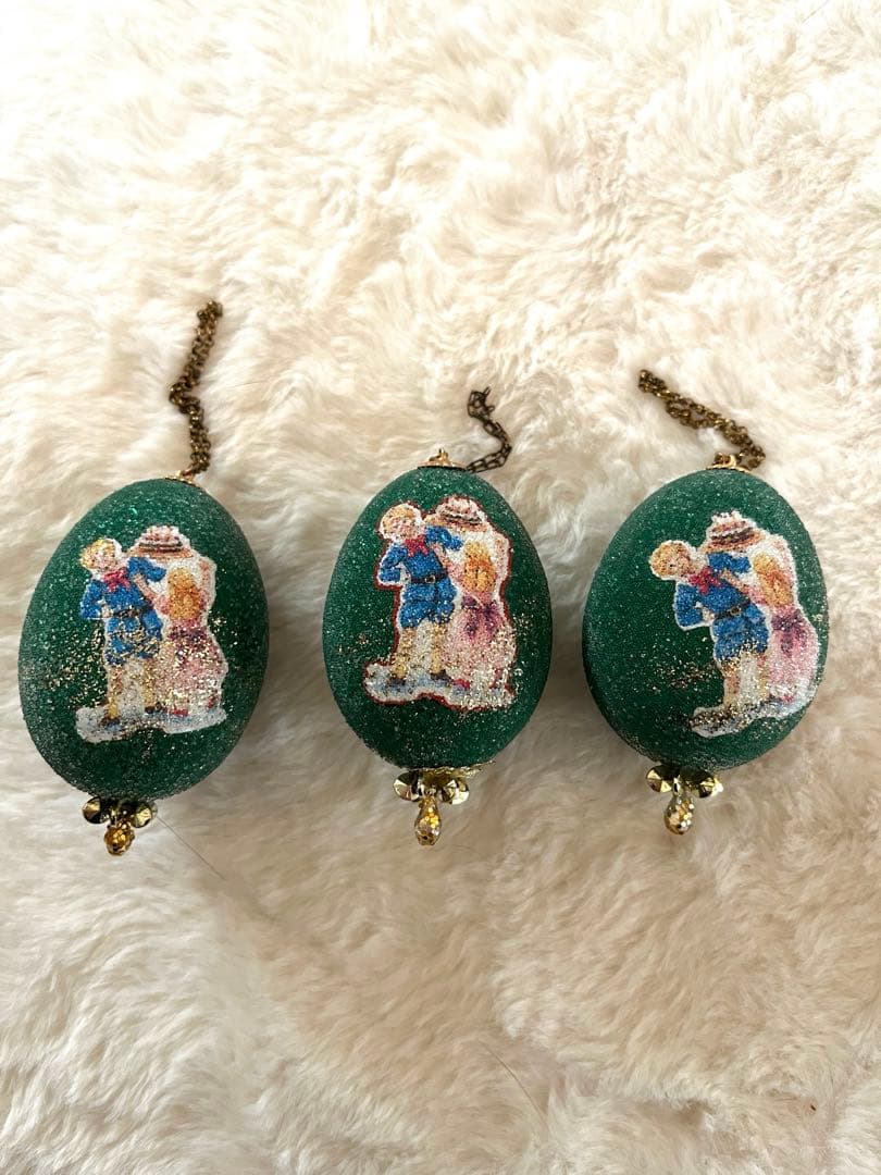 クリスマスオーナメント(1個¥2200〜別売り可能) エッグオーナメント