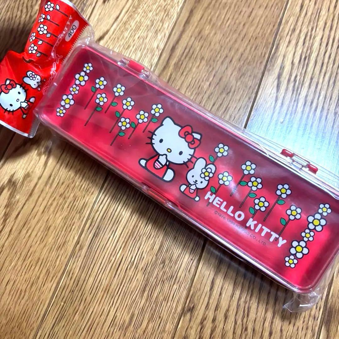 お座り キティ ペンケース レトロ 1999年 筆箱 プラスチックケース