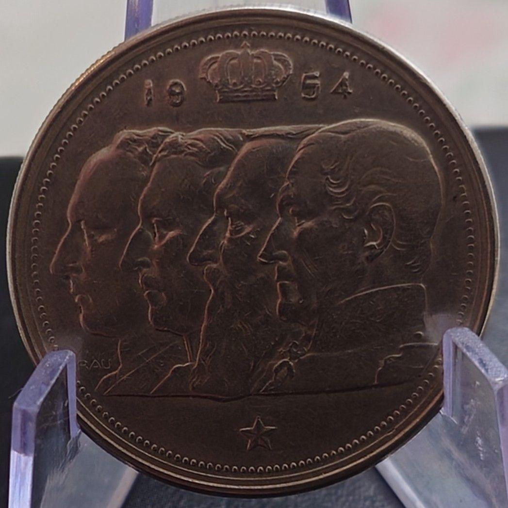 1954年 ベルギー銀貨 100フラン レオポルド3世銀貨 silver835 - メルカリ