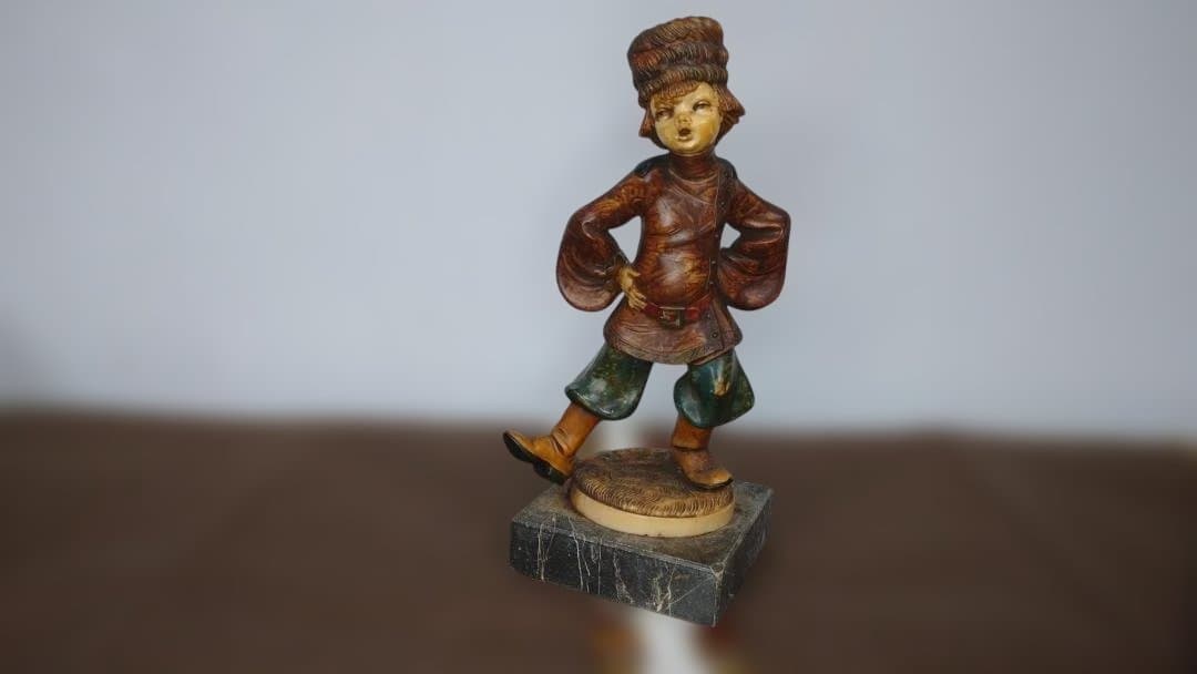 フォンタニーニ『Depose Italy #606』踊る少年 フィギュリン First Two 1970's Fontanini Depose Italy Dancers M. Figurines # 706