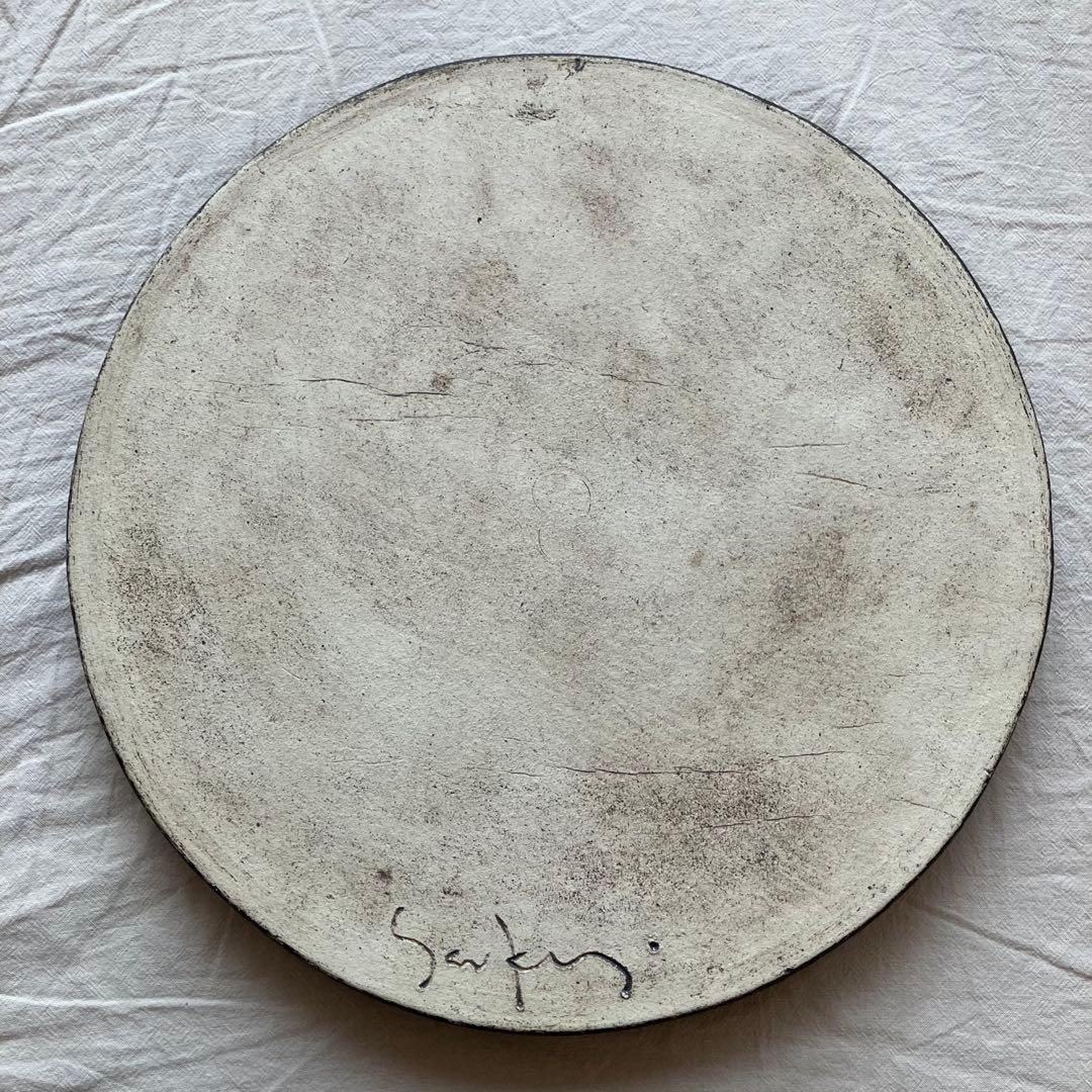 【新品未使用】安福由美子　錆盆皿②　26.5cm