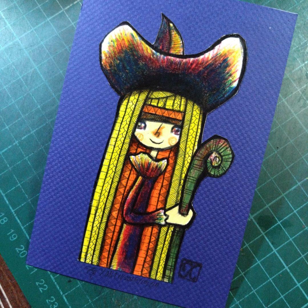 【ザビちゃん】【原画肉筆】魔女ちゃん