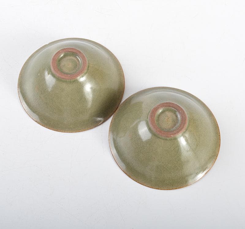 中国 龍泉窯青磁 刻花卉文鉢 茶碗 一対 V R4690 - メルカリ