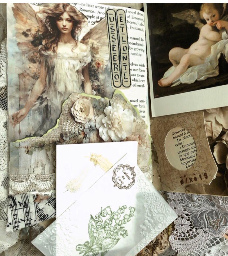 感謝セール❣️多種類染レースたっぷり『天使』ジャンクジャーナル雑記