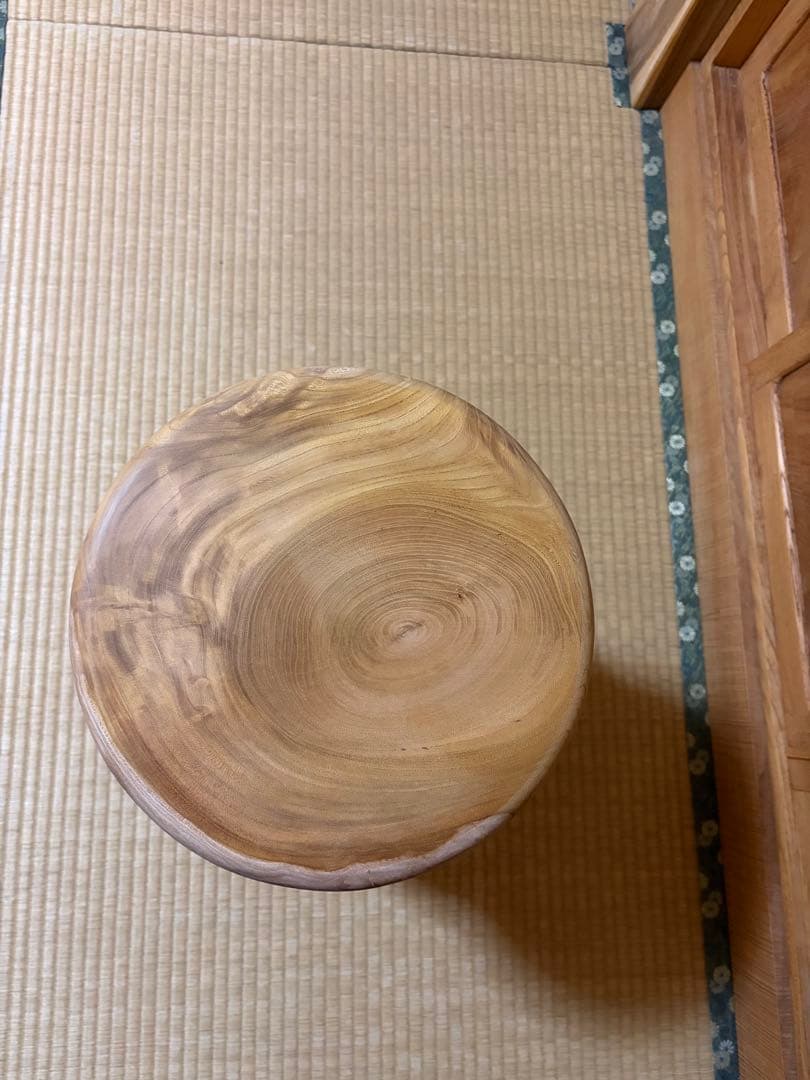 1366建具屋一筋58年のおじいちゃんの手作りスツール、イス☆けやき