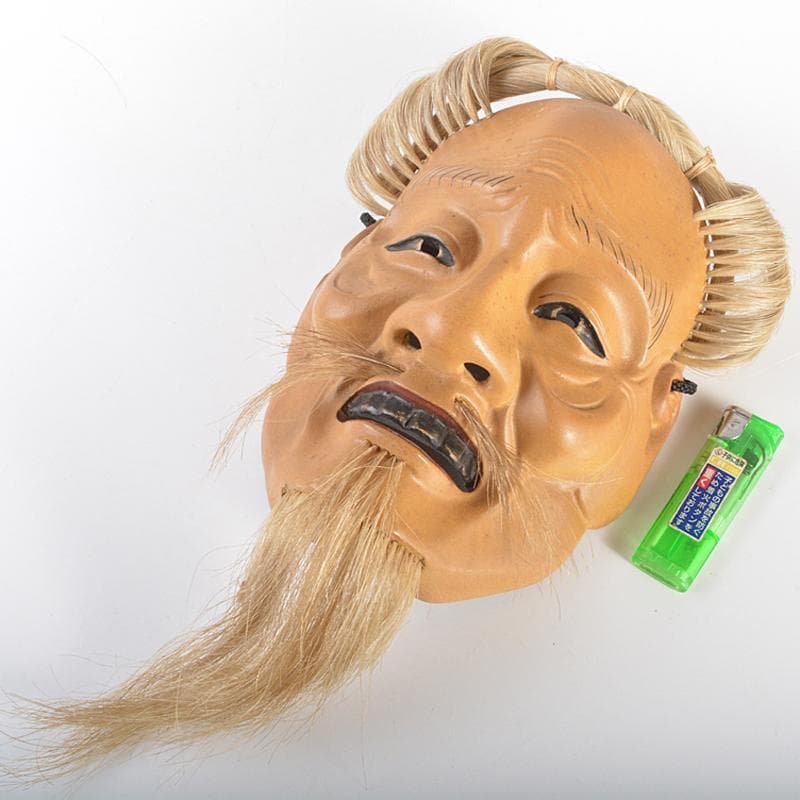 能面 能楽 雅楽 木彫 尉面 裕茂銘 C R6856 - メルカリ