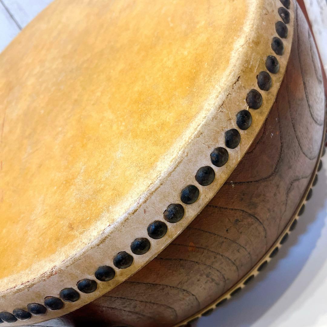 【希少】宮本卯之助 特別上鳴保 和太鼓 平太鼓　42.5×17.5cm