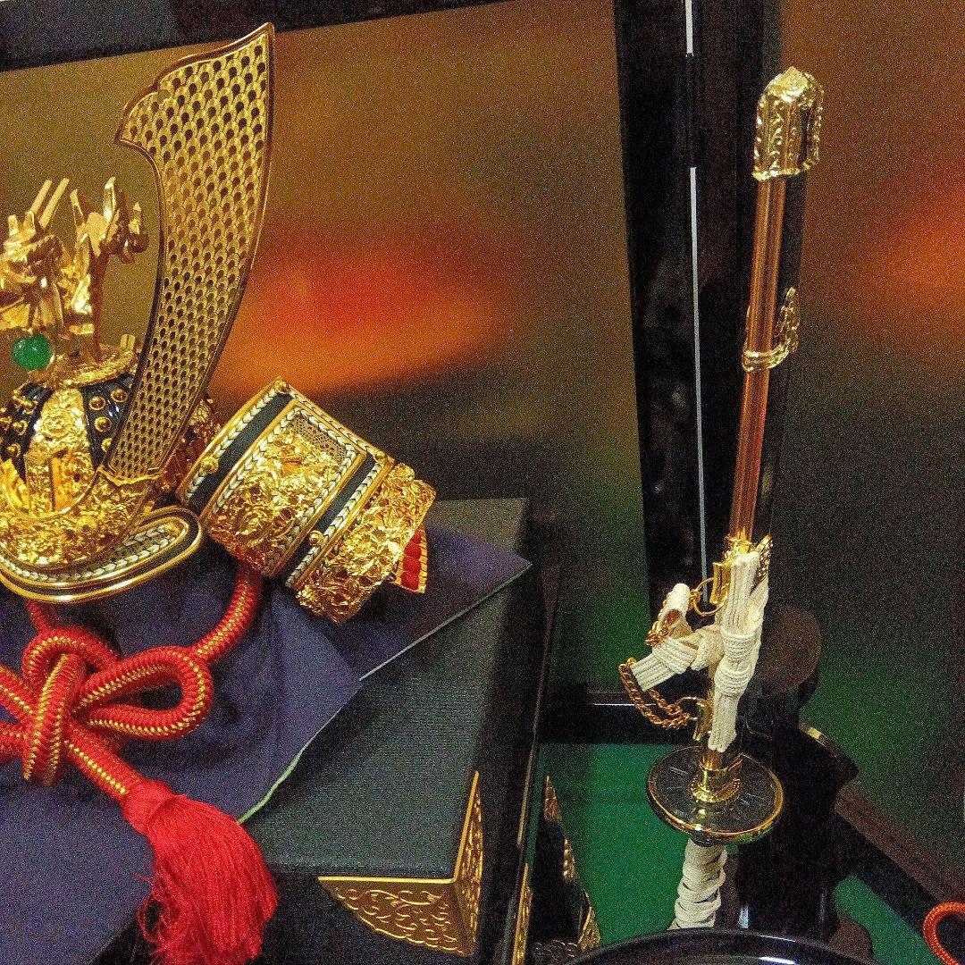 五月人形　正綿糸織　兜飾り　平安武政作