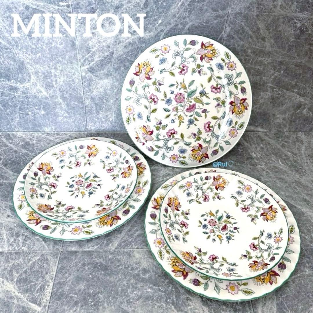 希少 廃盤 美品 英国製 MINTON ミントン ケーキセット プレート 5枚組 MINTON（ミントン） ハドンホール プレート ケーキ マルチプレート