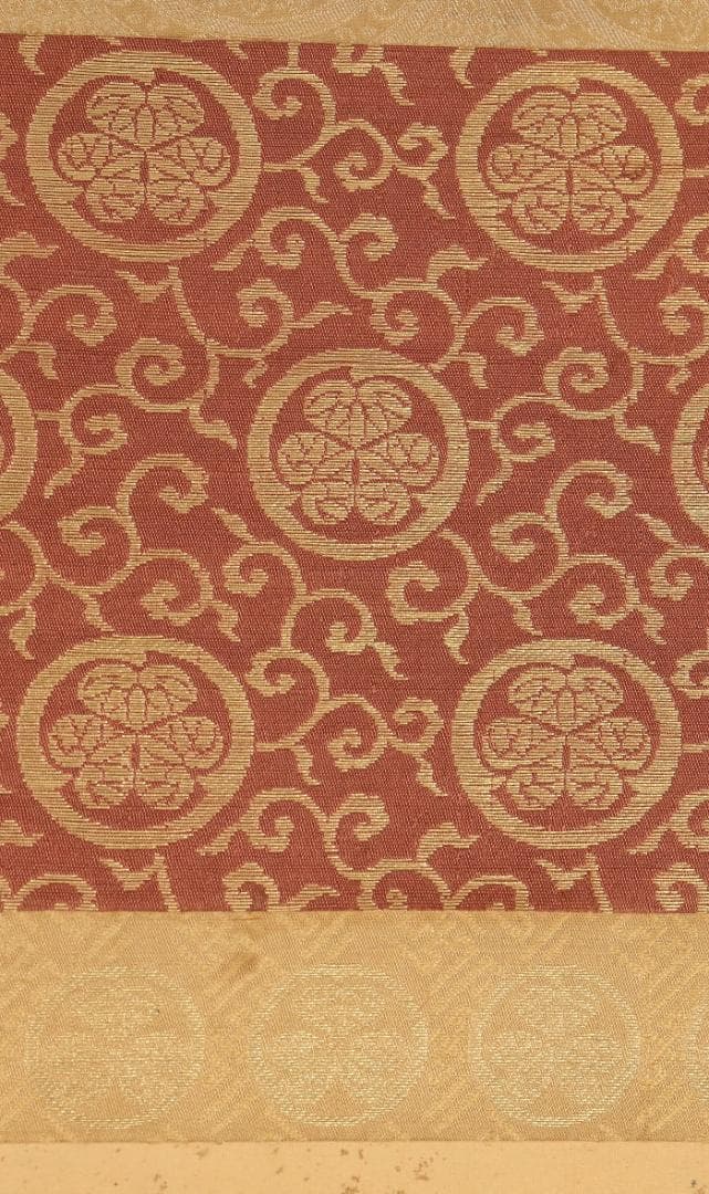 ♪新発見♪◇『徳川光圀』和歌「忘咲の桜花」掛軸 三つ葉葵紋 水戸光圀