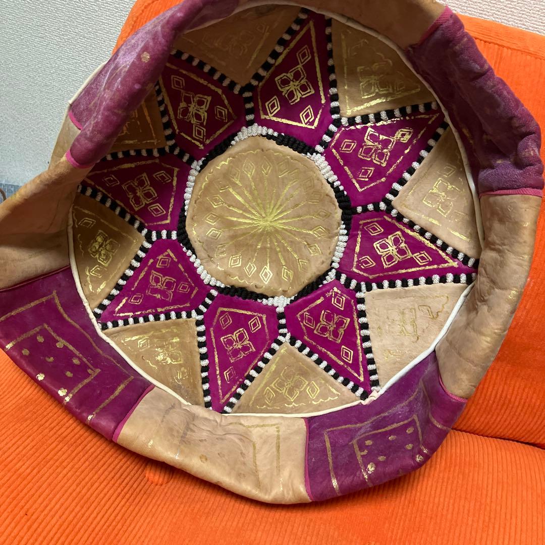 激安セール】モロッコ産クッション、プフ(訳あり)説明読んで下さい 2個