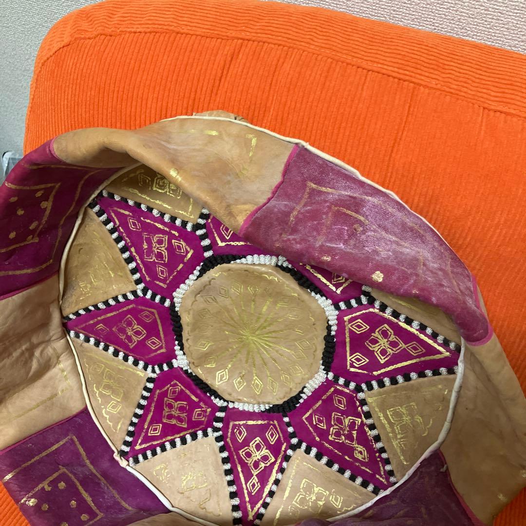 激安セール】モロッコ産クッション、プフ(訳あり)説明読んで下さい 2個