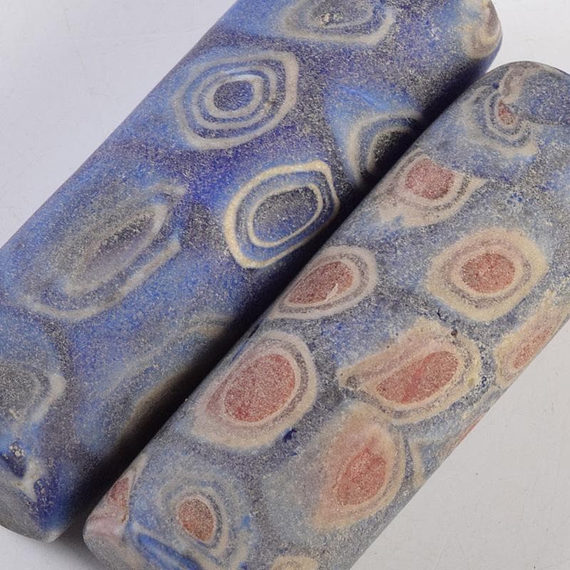 中国 古代ガラス 翡翠瑪瑙など とんぼ玉 10点まとめて M R9227