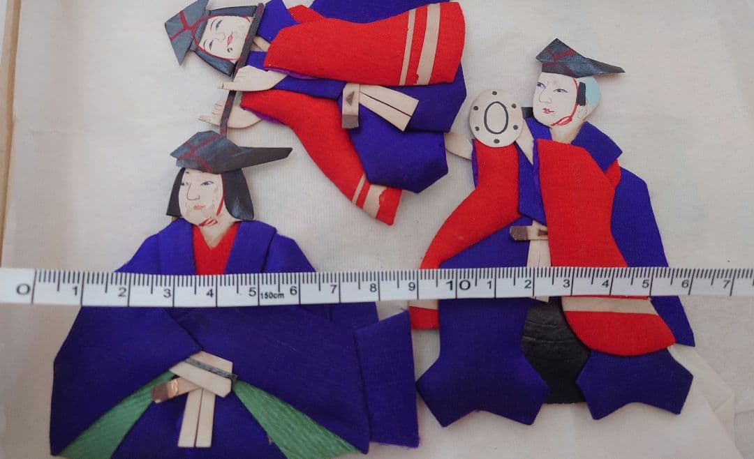 押し絵雛の掛軸」内裏雛と三人官女と五人囃子