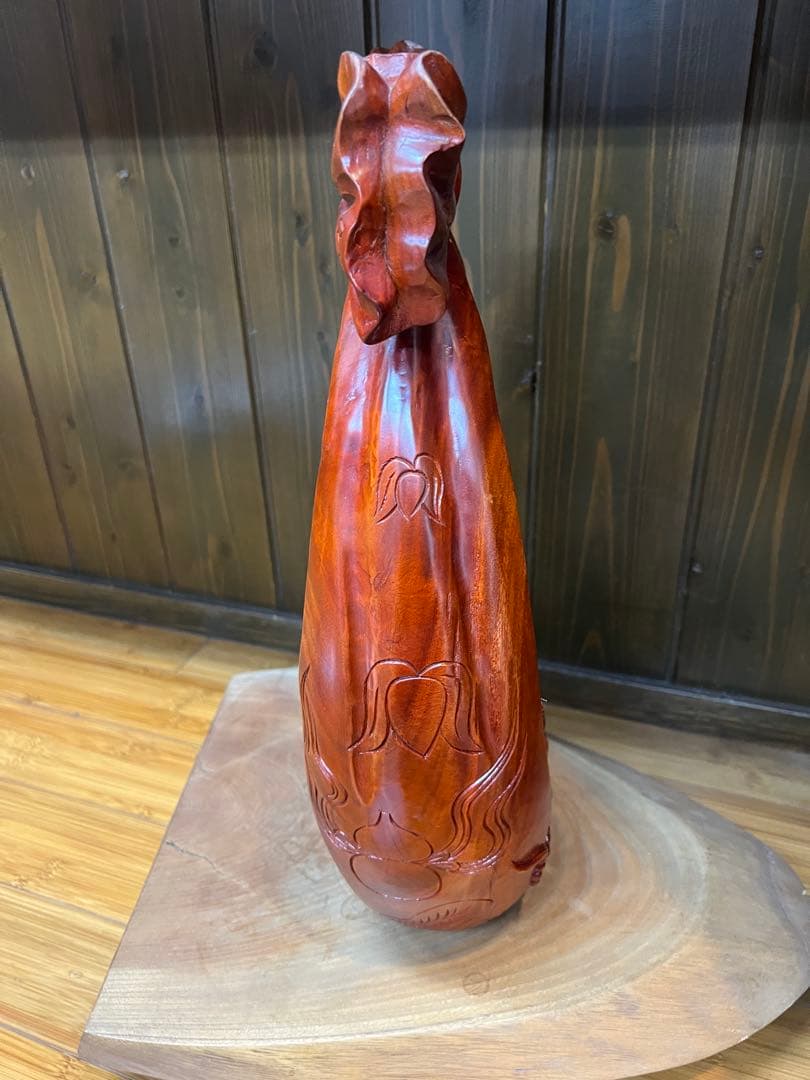 木製 リボン付き 仏像 布袋様 福の神 運気上昇 - メルカリ