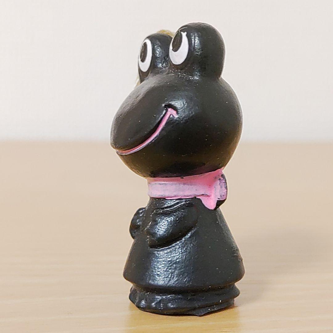 昭和レトロ古い黒ケロちゃん指人形コロちゃん珍色☆希少カラー黒色