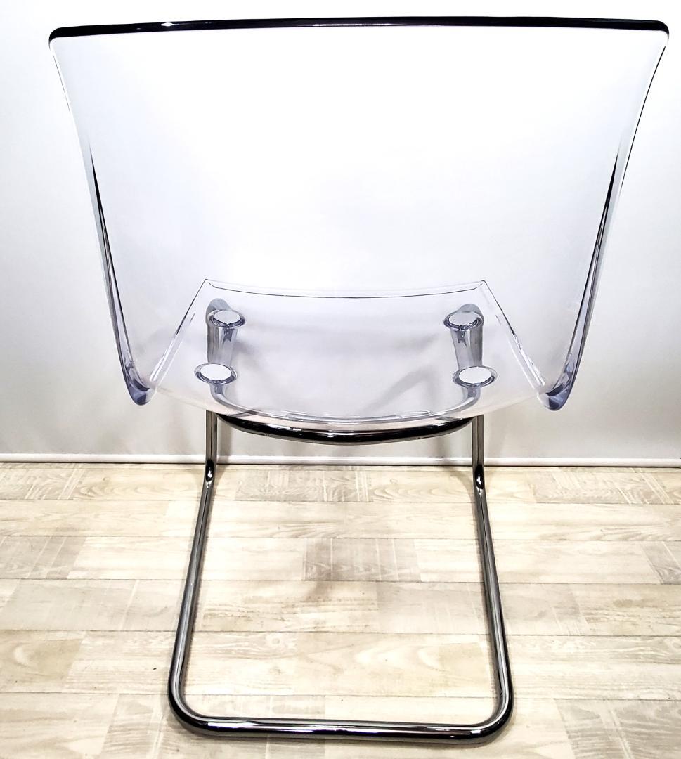 美品☆IKEA イケア☆TOBIAS トービアスチェア☆クリア クロムメッキ