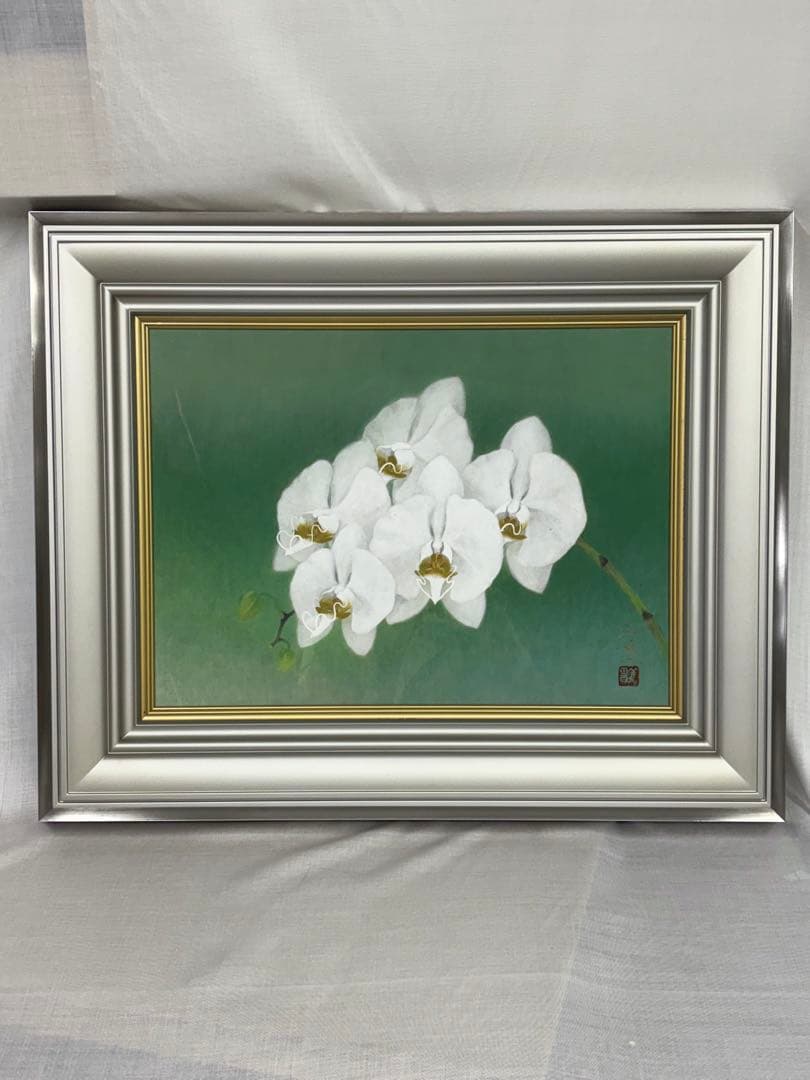 「胡蝶蘭」　下島洋貫　絵画　日本画　風景画　額装　共シール　箱袋有り 堀越保二 日本画 「飛翔」 高級日本画額装・共シール | ASE OFFICIAL