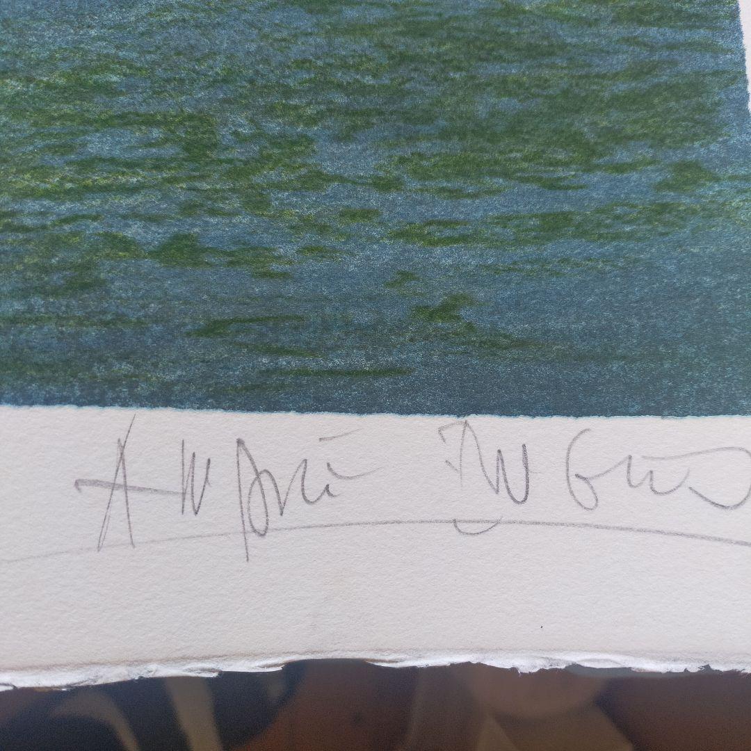 真作保証】アンドレ・モレル 直筆サイン リトグラフ 桜BFK RIVES紙