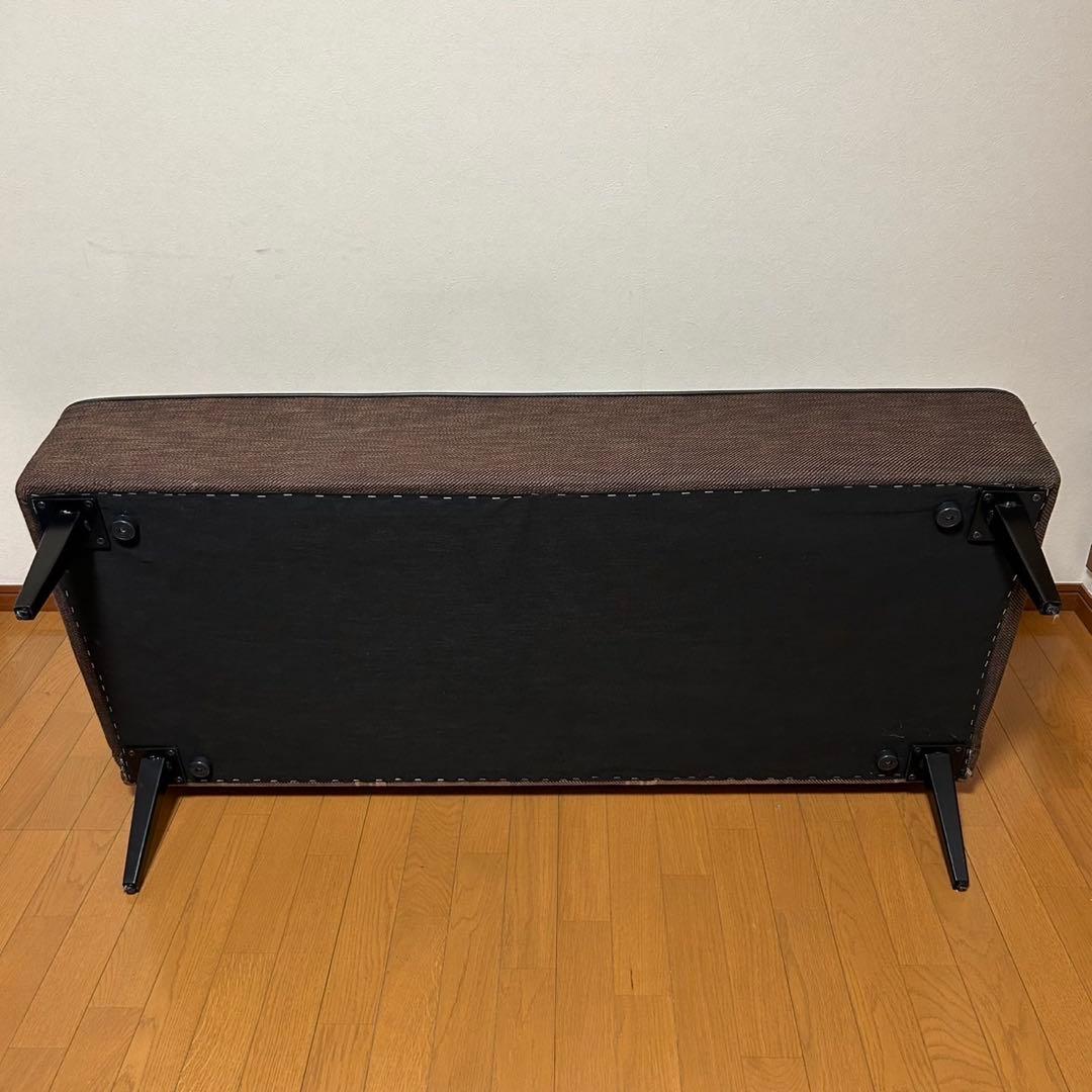 クラッシュゲート チェルシーソファ 2P ブラウン チェック柄2人掛け