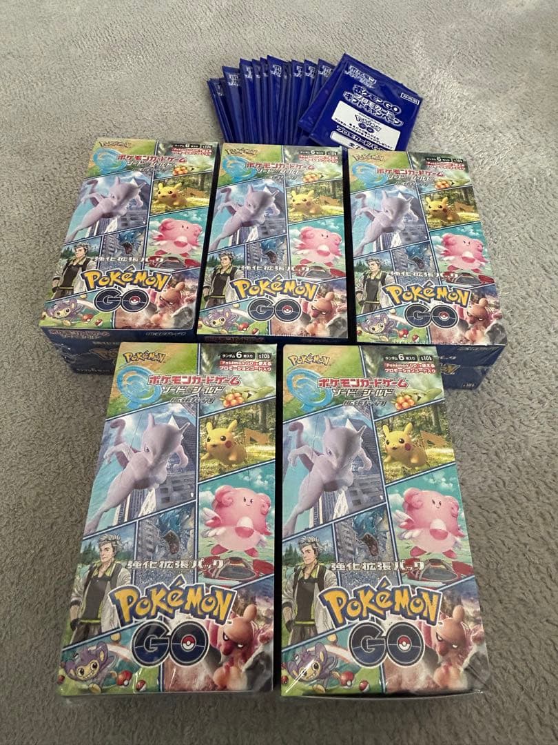 ポケモンgo5box シュリンク付き プロモカード付き ポケモンgo5box