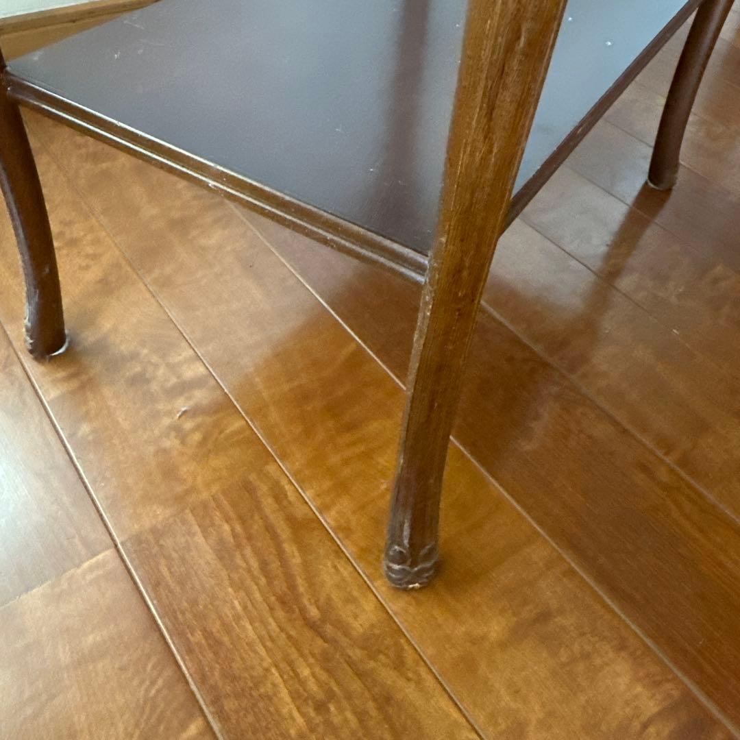 新しい家具・インテリア - 象嵌♦︎木製花柄装飾2段サイドテーブル