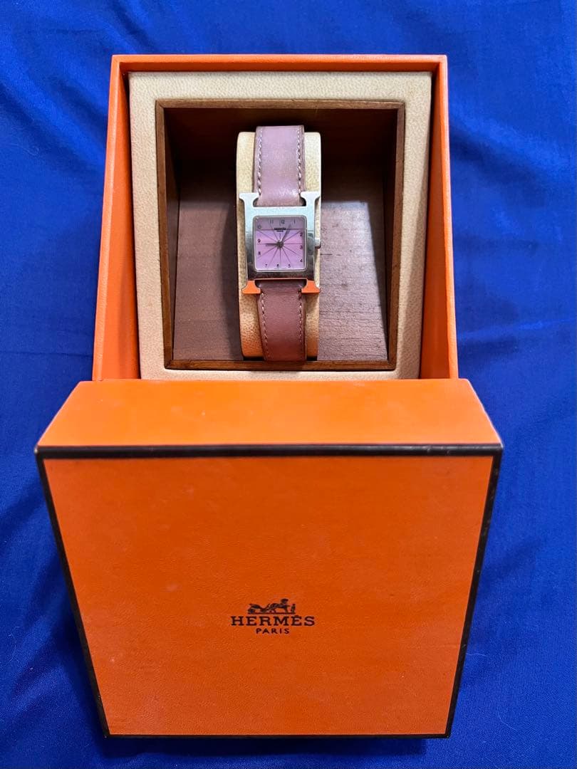 最終値下げ エルメス HERMES Hウォッチ ピンクシェル レディース 腕時計 エルメス / HERMES Hウォッチ ミニ HH1.110 ピンクシェル レディース