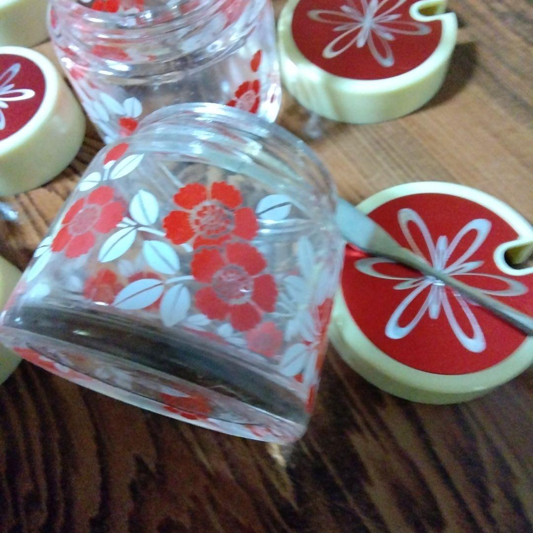 昭和レトロ 卓上 花柄調味料入れセット - メルカリ