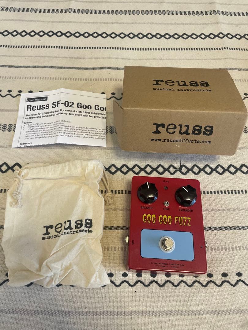 Reuss SF-02 Goo Goo Fuzz ギターエフェクター REUSSSF-02 Goo Goo Fuzz《Univoxタイプオクターブファズ》【Web