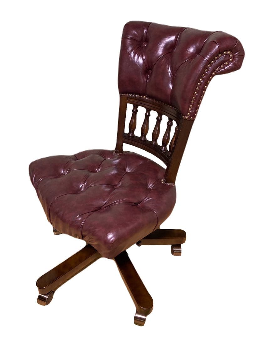 デスクチェア　チョコレートブラウン　レザー　キャスター　アンティークヴィンセント 楽天市場】ヴィンセント デスク チェア アンティーク 風 家具 イギリス