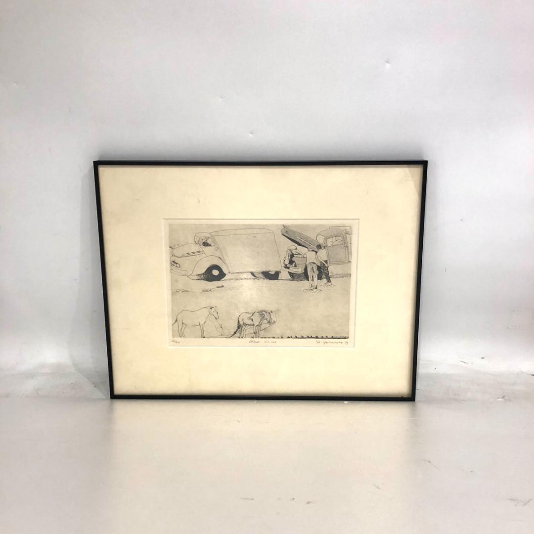 山本容子 銅版画 アートフレーム other voices SN:23/40