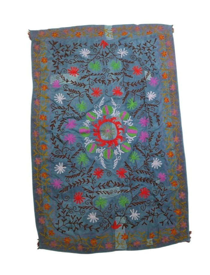 158 ヴィンテージ / カンタキルト / ソファカバー スザニ刺繍 / 大判