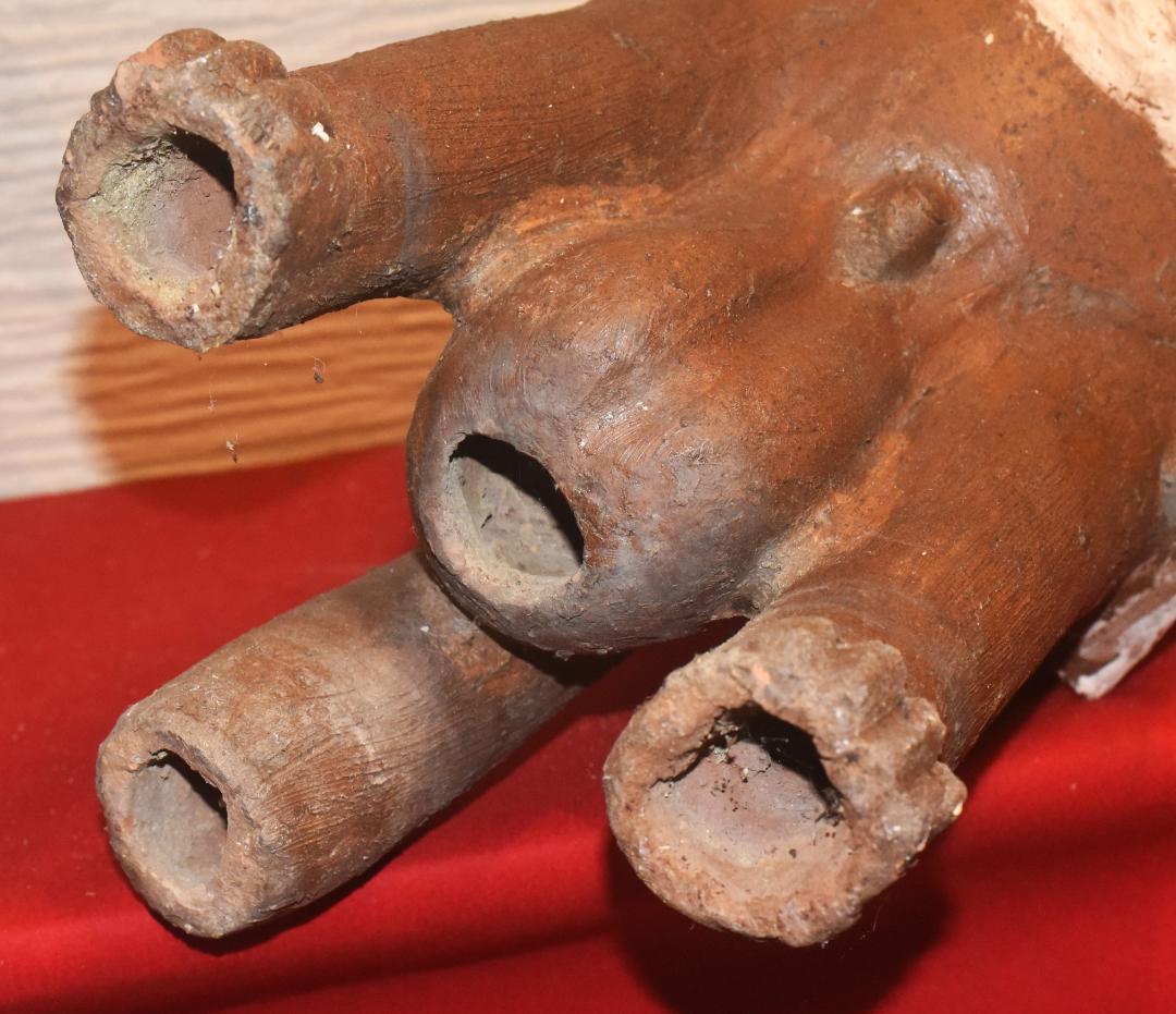 n*e様 貴重な常滑焼 狸 松下衛作 タヌキの置物 78cm○250303-03