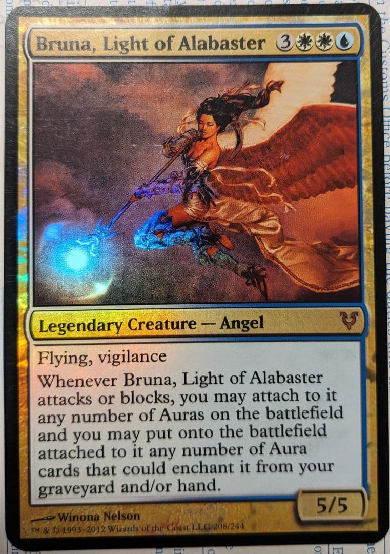 入手困難】大判カード 雪花石を率いる者、ブルーナ 特製獄庫 プロモ foil