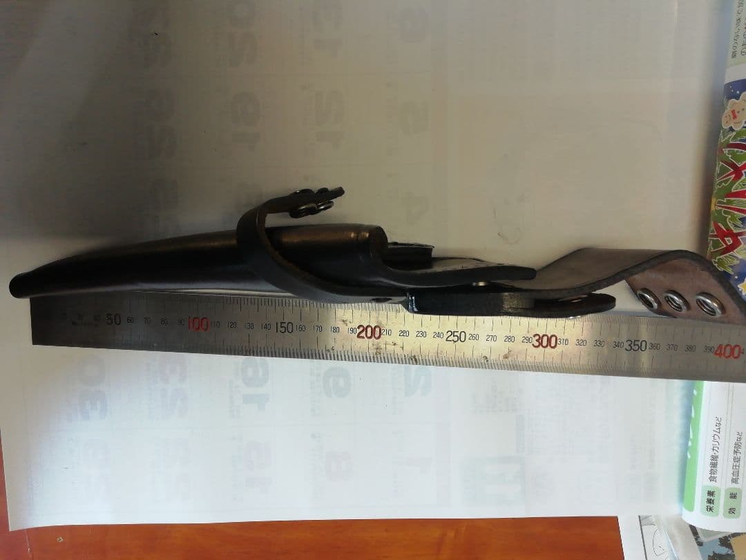 ブラックレザー 右利き用ホルスター 個人装備品 株和宏製造