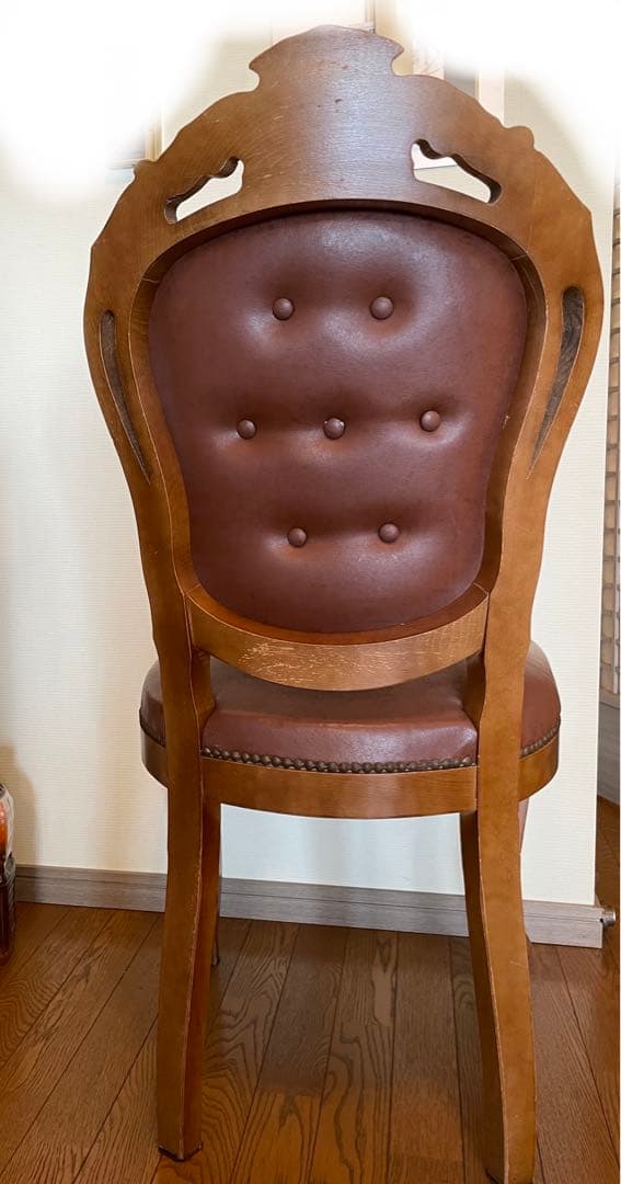 イタリア製 ITALY 椅子 革張り 猫脚 皮貼り いす イス レオン様専用