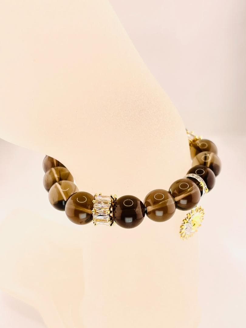 【スモーキークォーツ】内径約15cm 10.0mm ブラジル産 浄化済み