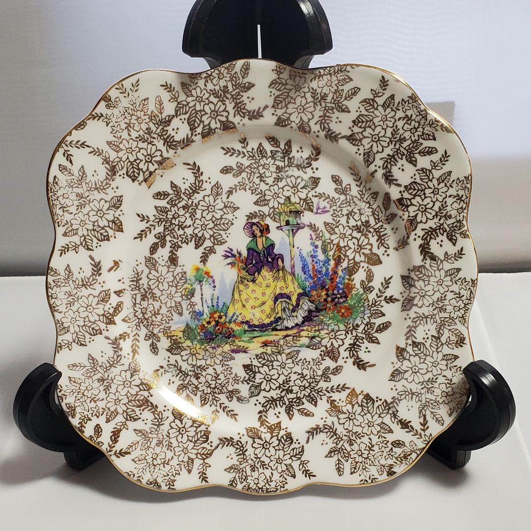 アンティーク コルクロー お皿 2枚 Colclough （コルクラフ）のおしゃれなアンティーク食器、SEDGLEYの