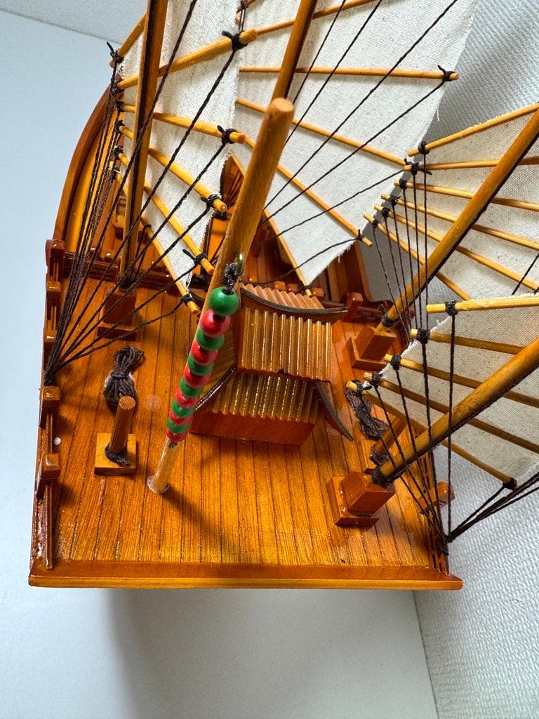 椴松 帆船模型 鄭和『宝船』 東京書芸館 船 箱付き - メルカリ