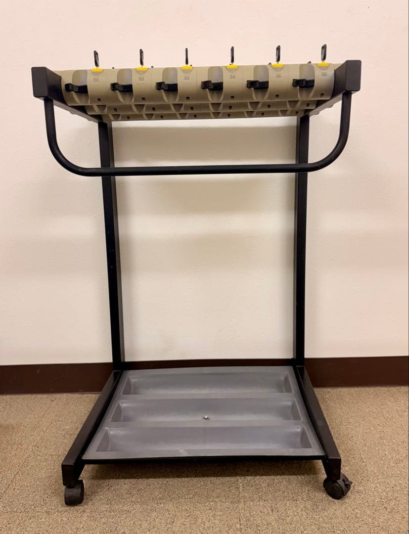 スタンド式傘立て キャスター付き 最大18本収納 法人限定） 傘立て 業務用 18本 ダイヤル錠 キャスター付 屋内用