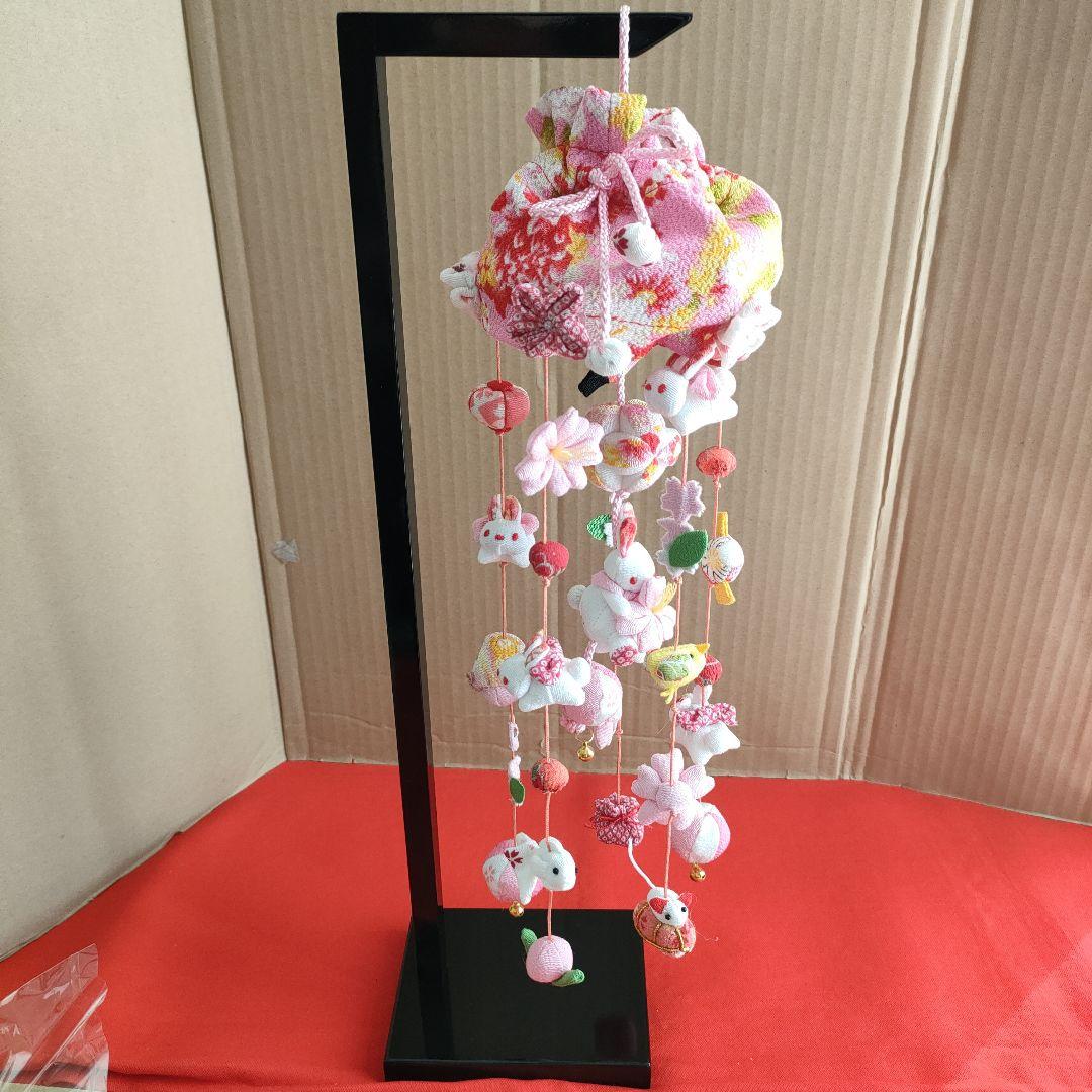 ひな祭り飾り カラフルな布製　　　(こつぶうさぎ　特小)スタンド付き 寿慶 吊るし飾り 特小 こつぶうさぎ 4944358038543 ひな人形 雛人形