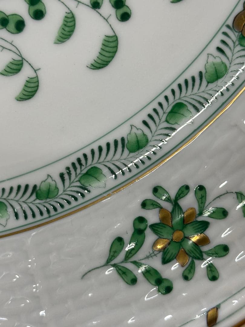 ①【美品】HEREND ヘレンド　インドの華　プレート　25.5cm