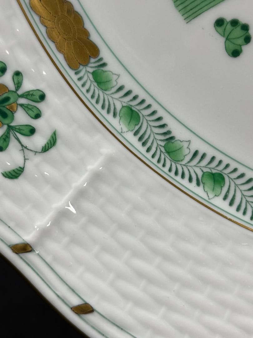 ①【美品】HEREND ヘレンド　インドの華　プレート　25.5cm