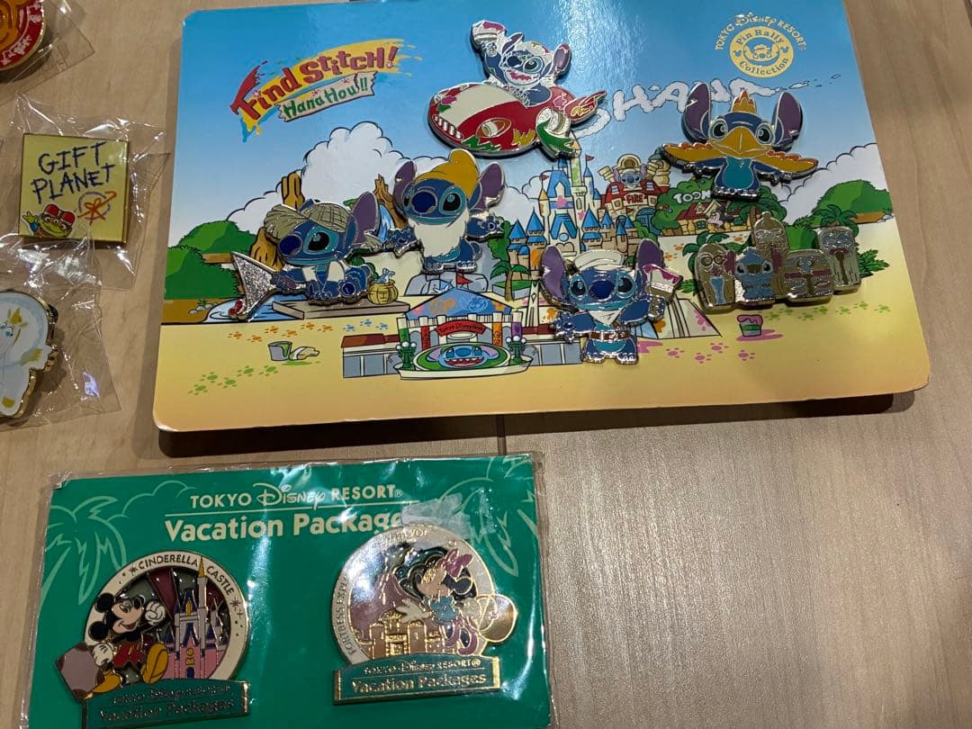 Disney ビンバッジ スティッチ ズートピア ミッキー アラジン まとめ