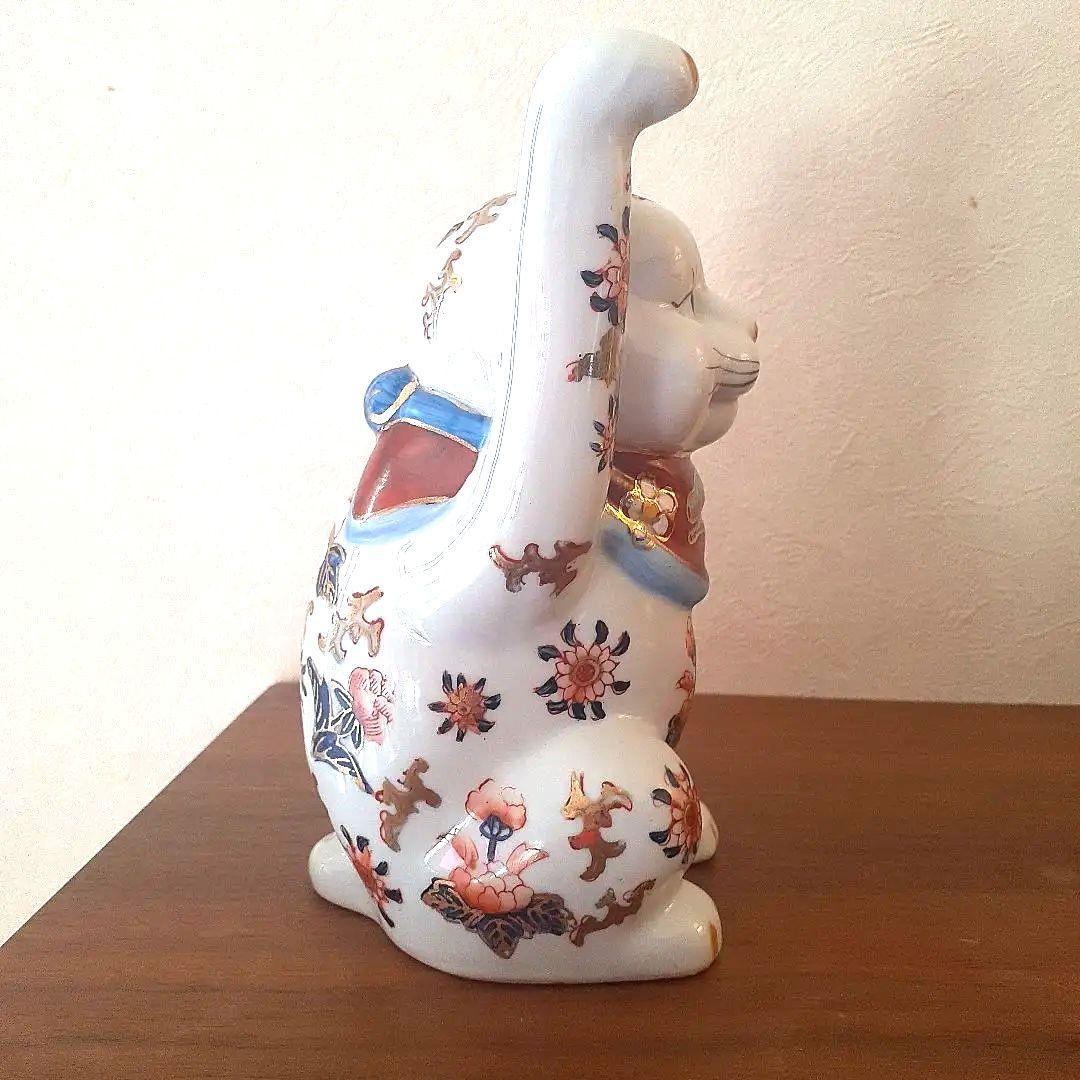 伊万里焼 招き猫 約21cm 古伊万里 金彩 置物 骨董 まあこさん専用