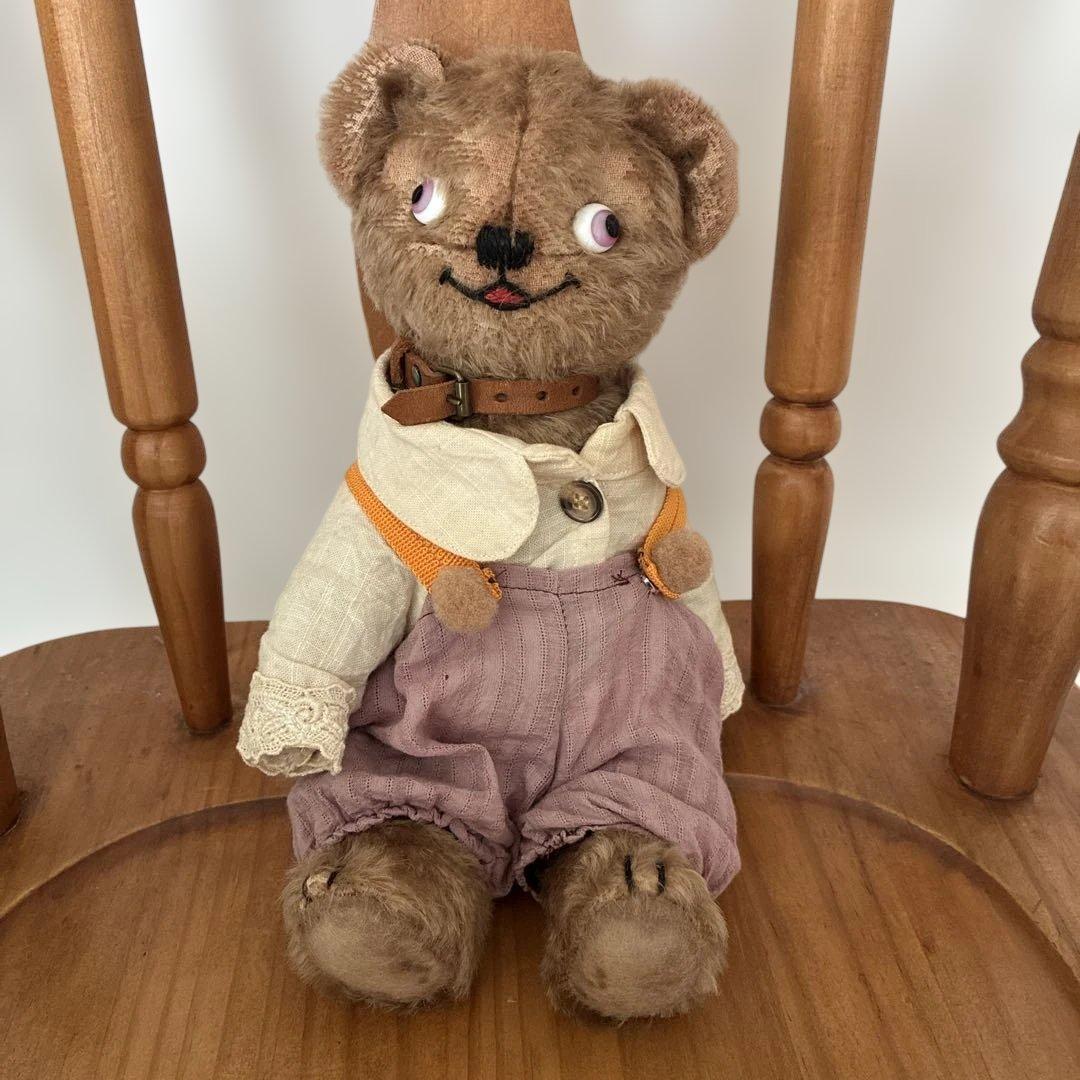 国内作家　ケイタベア　テディベア　3色ポンチ目　ノスタルジック　20cm グレート・ブリティッシュ・テディベア タオルハンカチ チェック