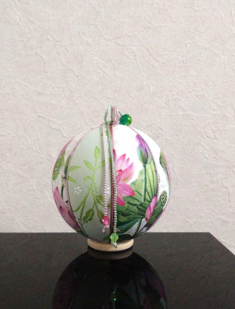 寿美玲 手鞠 てまり  蓮の花＆とんぼ  ロータス No49