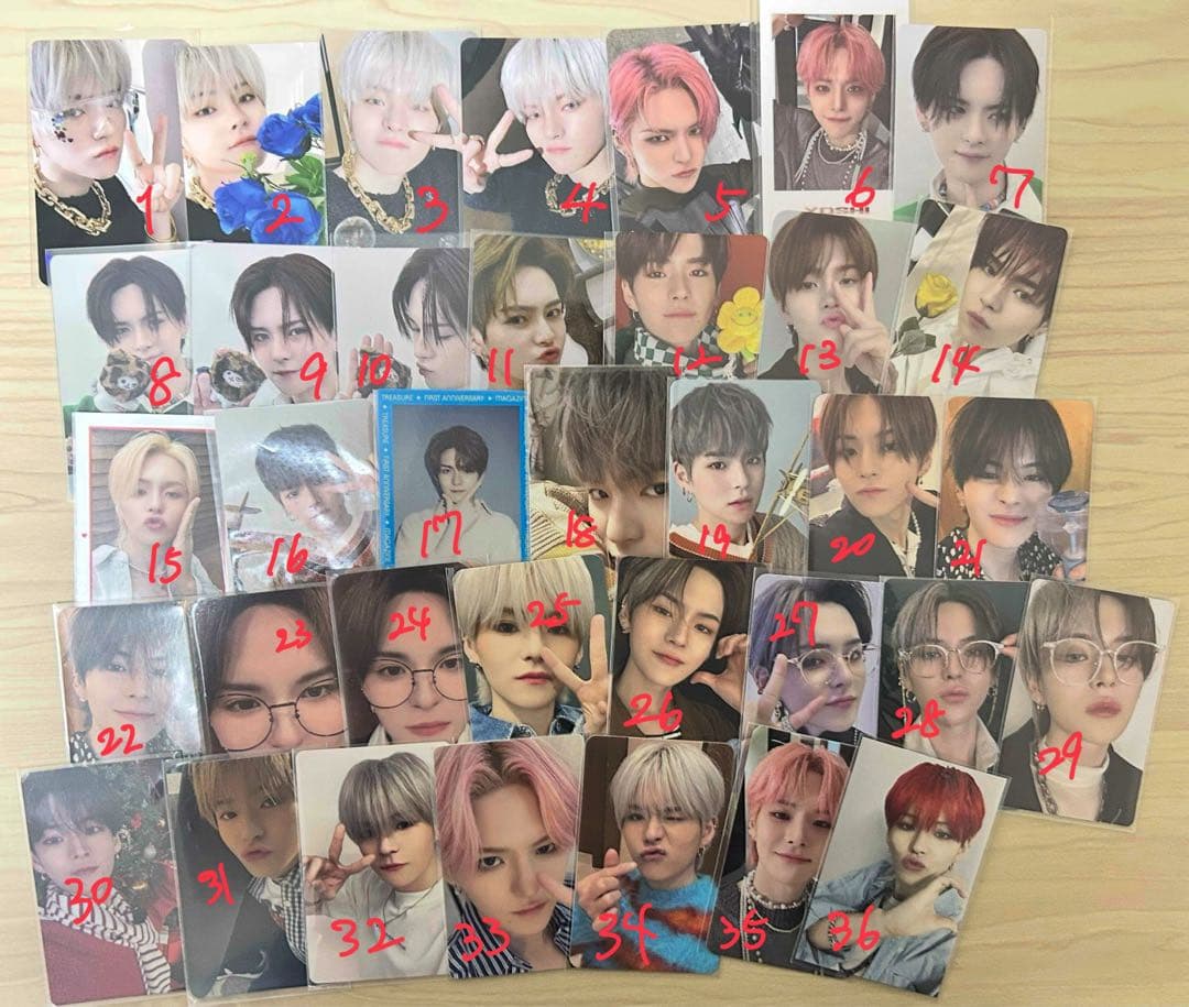 treasure ヨシ トレカ セット 36枚 トレジャー treasure ヨシ FCトレカ 特典 ありがトレジャーカード - メルカリ